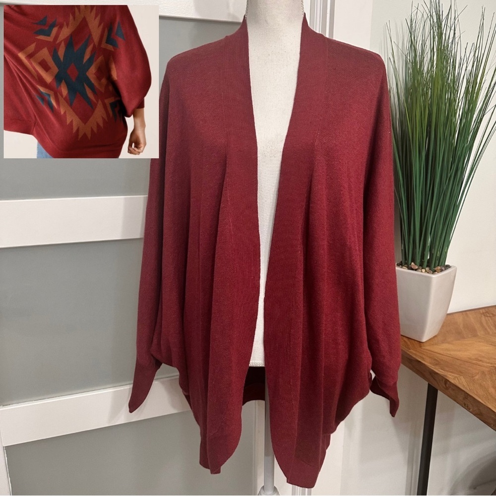 Ariat Burnt Russet Terra Cardigan Sweater Open Front SZ XXL Southwestern NWT